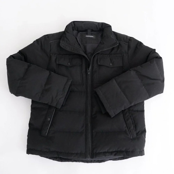 Danier Black Puffer Winter Coat Jacket Size Large - Picture 5 of 16